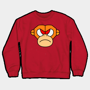 Angry Orange Geometric Monkey Crewneck Sweatshirt